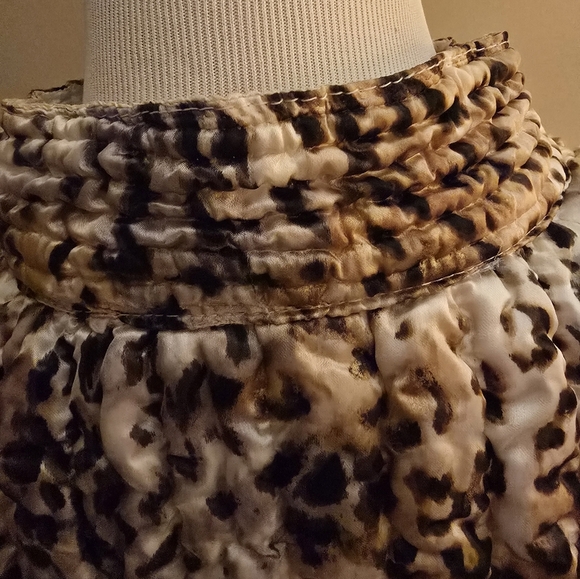 RUBY RD Crinkle Quilted Zip-Up Lightweight Jacket Size XL Black/Tan Animal Print - Picture 5 of 9